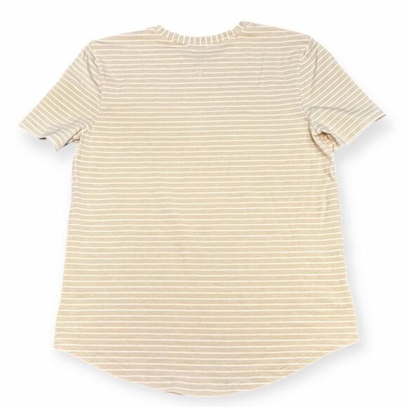 LULULEMON Women’s Prosecco and White Striped Love Crew T-Shirt Size 6 - Picture 8 of 9